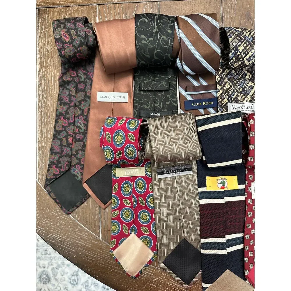 EUC LOT x 14 Asst. Colors/Prints & Designers Men's Neck Ties Great Starter Set!